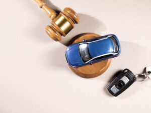 Judge Gavel And Car With Keys